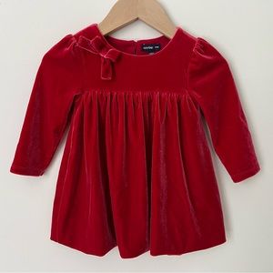 GAP Baby Girl Dress Red Velvet